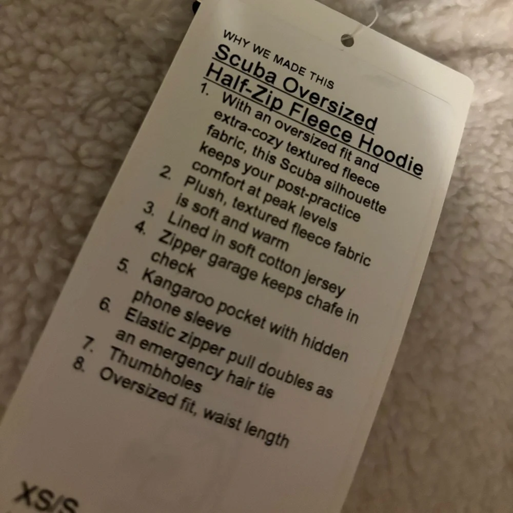 NWT Lululemon Scuba Oversized Half-Zip Fleece Hoodie - Picture 8 of 8